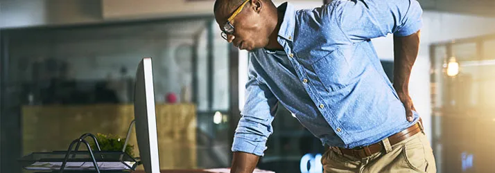 Chiropractic Brea CA Back Pain Man At Work